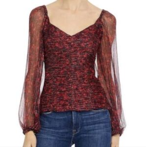 Parker Silk Floral Blouse XS